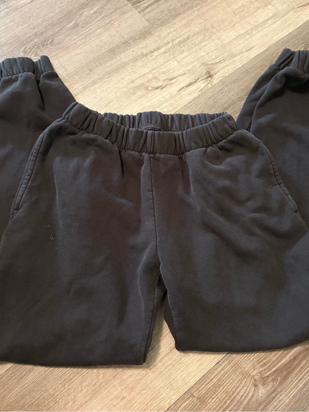 Brandy Melville Black Elastic-Waist Jogger Pants
